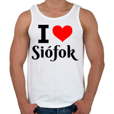 PRINTFASHION I love Siófok - Férfi atléta - Fehér