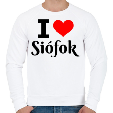 PRINTFASHION I love Siófok - Férfi pulóver - Fehér