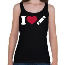 PRINTFASHION I love skate - Női atléta - Fekete női trikó