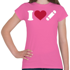 PRINTFASHION I love skate - Női póló - Rózsaszín női póló