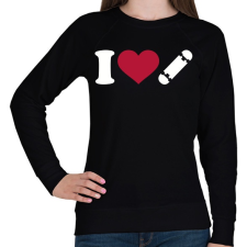 PRINTFASHION I love skate - Női pulóver - Fekete női pulóver, kardigán