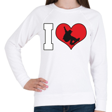 PRINTFASHION I love skatein - Női pulóver - Fehér női pulóver, kardigán