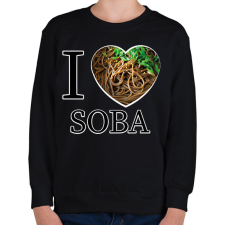 PRINTFASHION I love Soba - Gyerek pulóver - Fekete gyerek pulóver, kardigán
