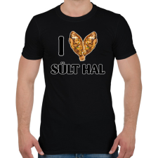 PRINTFASHION I love Sült hal - Férfi póló - Fekete férfi póló