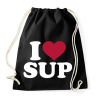 PRINTFASHION I love SUP! - Sportzsák, Tornazsák - Fekete