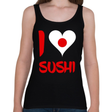 PRINTFASHION I love sushi - Női atléta - Fekete