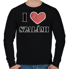 PRINTFASHION I love szalámi - Férfi pulóver - Fekete női pulóver, kardigán