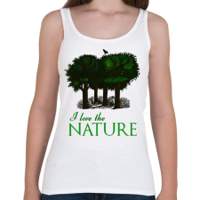 PRINTFASHION i love the nature - Női atléta - Fehér női trikó