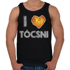 PRINTFASHION I love tócsni - Férfi atléta - Fekete