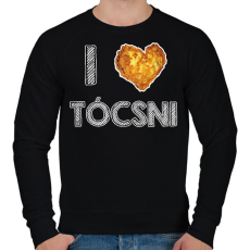 PRINTFASHION I love tócsni - Férfi pulóver - Fekete