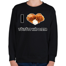 PRINTFASHION I love töltött káposzta - Gyerek pulóver - Fekete gyerek pulóver, kardigán