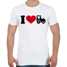 PRINTFASHION I love traktor - Férfi póló - Fehér