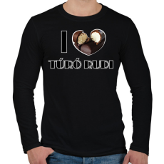 PRINTFASHION I love Túró rudi - Férfi hosszú ujjú póló - Fekete