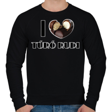 PRINTFASHION I love Túró rudi - Férfi pulóver - Fekete