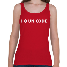 PRINTFASHION I love unicode - Női atléta - Cseresznyepiros női trikó