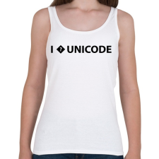 PRINTFASHION I love unicode - Női atléta - Fehér női trikó