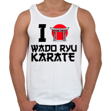 PRINTFASHION I love Wado Ryu Karate - Férfi atléta - Fehér atléta, trikó