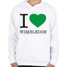 PRINTFASHION I love Wimbledon - Gyerek kapucnis pulóver - Fehér