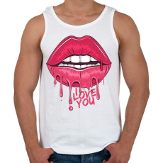 PRINTFASHION I love you - Férfi atléta - Fehér