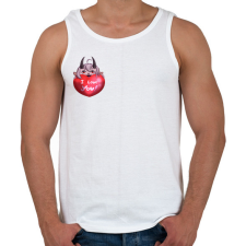PRINTFASHION I love you - Férfi atléta - Fehér atléta, trikó