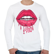 PRINTFASHION I love you - Férfi hosszú ujjú póló - Fehér