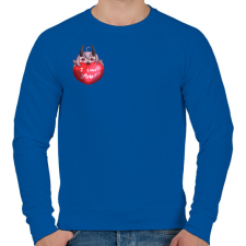 PRINTFASHION I love you - Férfi pulóver - Királykék férfi pulóver, kardigán