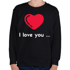 PRINTFASHION I love you.. - Gyerek pulóver - Fekete