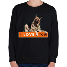 PRINTFASHION I LOVE YOU (NÉMETJUHÁSZ) - Gyerek pulóver - Fekete