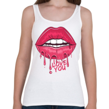PRINTFASHION I love you - Női atléta - Fehér női trikó