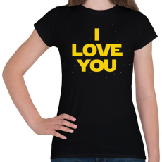 PRINTFASHION I LOVE YOU - Női póló - Fekete