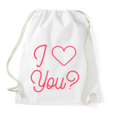 PRINTFASHION I love you - Sportzsák, Tornazsák - Fehér tornazsák