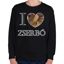 PRINTFASHION I love zserbó - Gyerek pulóver - Fekete gyerek pulóver, kardigán