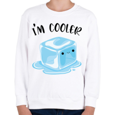 PRINTFASHION I'm cooler - Gyerek pulóver - Fehér gyerek pulóver, kardigán