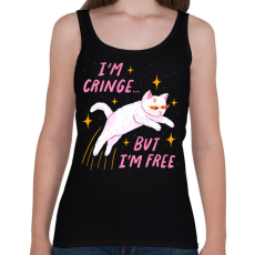 PRINTFASHION I'm cringe... - Női atléta - Fekete