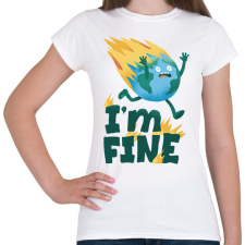 PRINTFASHION I'm fine - Női póló - Fehér női póló