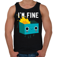 PRINTFASHION I'm fine - szemetes - Férfi atléta - Fekete