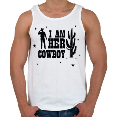 PRINTFASHION I'm her cowboy - Férfi atléta - Fehér
