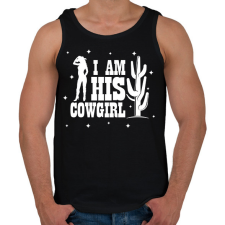 PRINTFASHION I'm his cowgirl - Férfi atléta - Fekete atléta, trikó