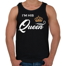 PRINTFASHION I'M HIS QUEEN - Férfi atléta - Fekete