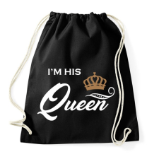 PRINTFASHION I'M HIS QUEEN - Sportzsák, Tornazsák - Fekete tornazsák
