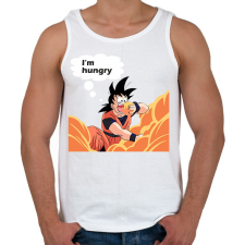 PRINTFASHION I'm hungry - Férfi atléta - Fehér atléta, trikó