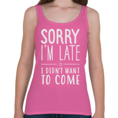 PRINTFASHION I'm late - Női atléta - Rózsaszín