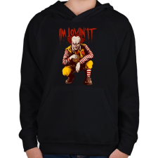 PRINTFASHION I'M LOVIN IT - Gyerek kapucnis pulóver - Fekete gyerek pulóver, kardigán