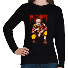PRINTFASHION I'M LOVIN IT - Női pulóver - Fekete