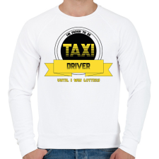 PRINTFASHION I'm proud to be taxi driver - Férfi pulóver - Fehér férfi pulóver, kardigán