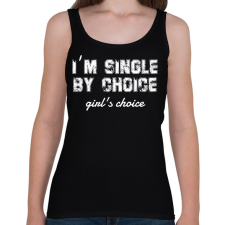 PRINTFASHION I'm single by choice - white - Női atléta - Fekete női trikó