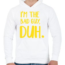 PRINTFASHION I'm the bad - Férfi kapucnis pulóver - Fehér férfi pulóver, kardigán