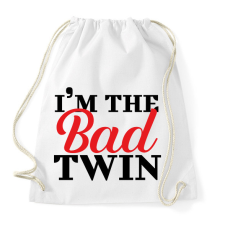 PRINTFASHION I'm the bad twin - Sportzsák, Tornazsák - Fehér tornazsák