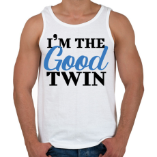 PRINTFASHION I'm the good twin - Férfi atléta - Fehér