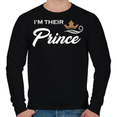 PRINTFASHION I'M THEIR PRINCE - Férfi pulóver - Fekete